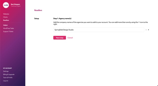 white label wordpress management, setup reseller feature in glow, part 2