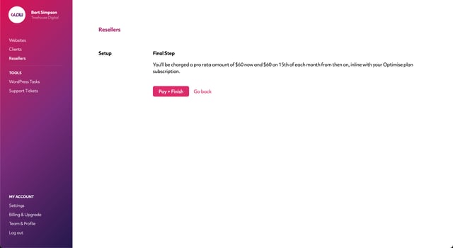 white label wordpress management, setup reseller feature in glow, part 4