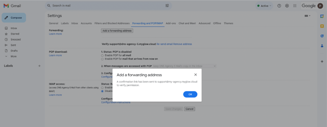glow support ticket system gmail forwarding part 4