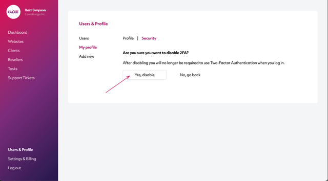 manage multiple wordpress sites with glow - disable 2FA - part 3
