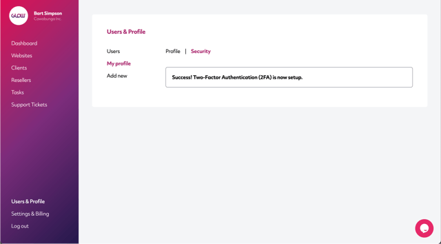 manage multiple wordpress sites with glow - setup 2FA on your account - part 4